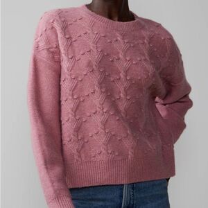 New York & Company Long Sleeve Crew Neck Knit Sweater. Size Large. Mauve
